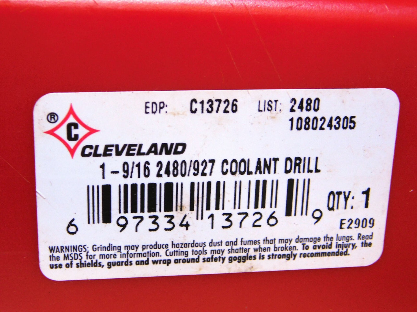 Cleveland HSS 5MT Taper Shank Drill Bit 1-9/16” Dia 118º RH 15-1/4” OAL C13726