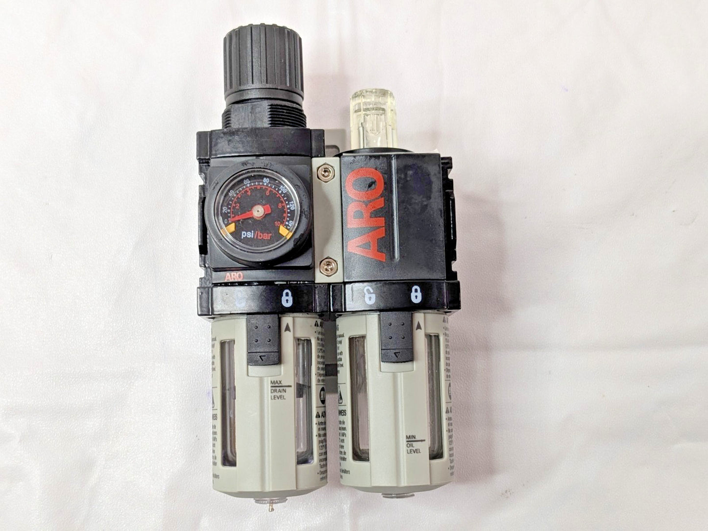 ARO/Ingersoll-Rand 2 Pc FRL w/Pressure Gauge 1/4NPT C38121-600