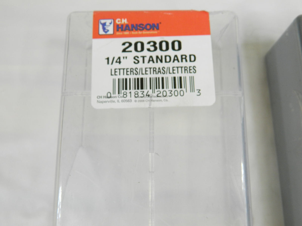 C.H. HANSON 27 Piece, 1/4 Character Steel Stamp Set DAMAGED CASE 20300