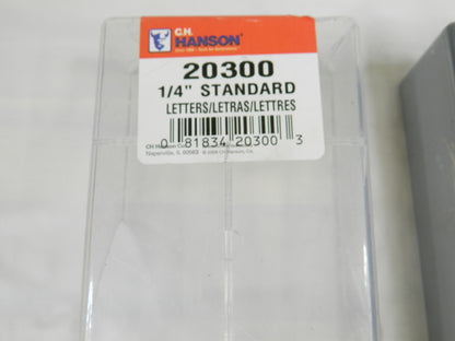 C.H. HANSON 27 Piece, 1/4 Character Steel Stamp Set DAMAGED CASE 20300