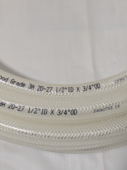 USA Industrials PVC Tube: 1/2" ID, 3/4" OD, 25' Long, Reinforced ZUSA-HT-43