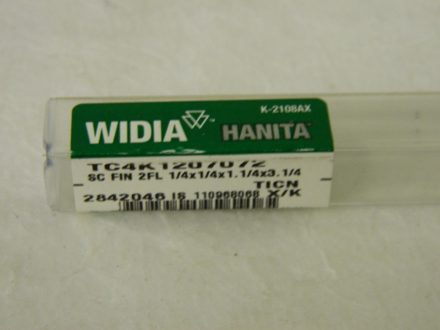 Widia Hanita Tc4k1207072 1/4" x 1/4" x 1-1/4" x 3-1/4" Single Square End Mill