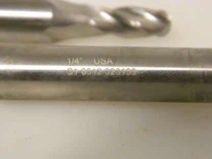 Melin Double End Ball End Mill 1/4" Dia. X 3/8" LOC 4FL Cobalt Qty 2 DDS-1208-B