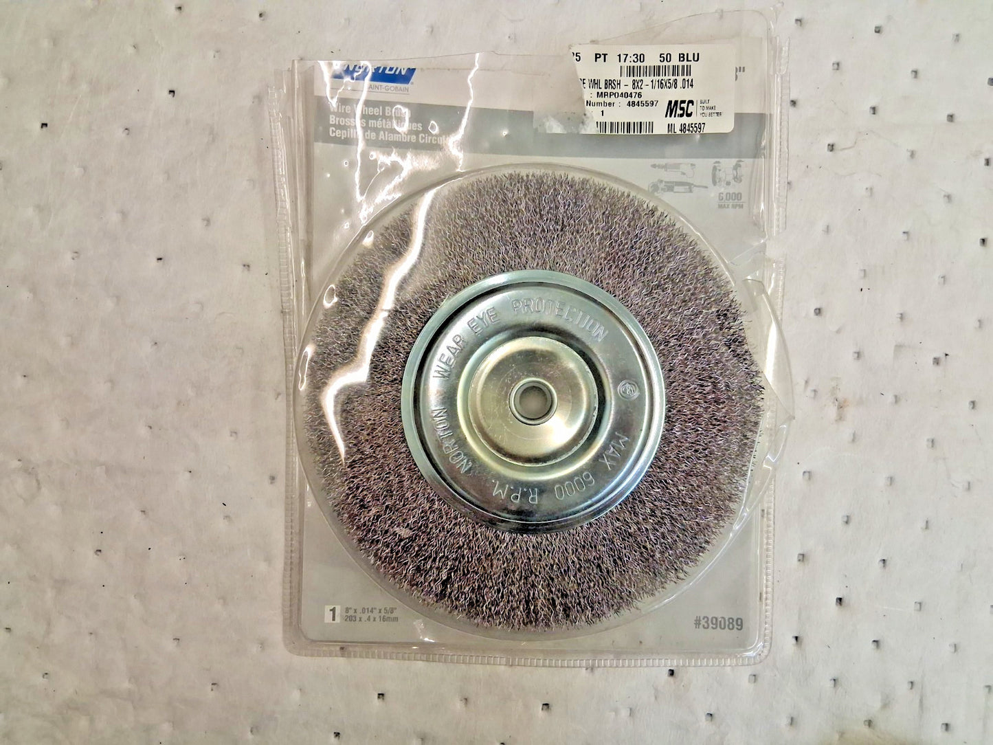 Norton Crimped Wheel Brush 8" Wheel Dia 3/4" Face Width 66252839089
