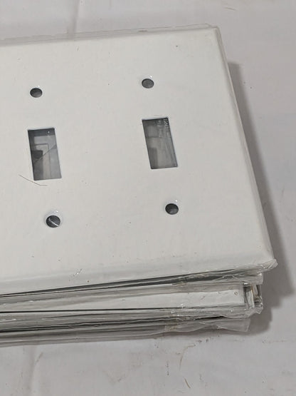 United Electric 4 Gang Steel White Toggle Plate QTY 10 US86074