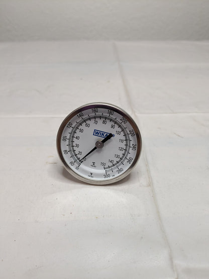 WIKA Bimetal Dial Thermometer: 50 to 300 ° F, 2-1/2" Stem Length 20025D008G2