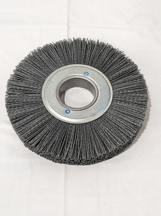 WEILER Wheel Brush: 8" Wheel Dia, 1" Face Width, 0.0400" Wire Dia 97736