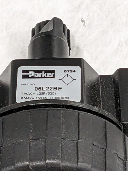 PARKER Intermediate Compressed Air Lubricator: 3/8" Port, NPT Ends 06L22BE