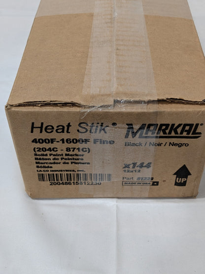 Markal Hot Steel Marker, Standard, 3/8" x 4-1/2", Black, 144 Pack 8122