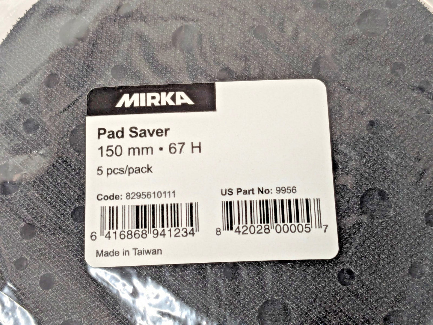 MIRKA Pad Savers 150 mm 67 Holes QTY 5 9956