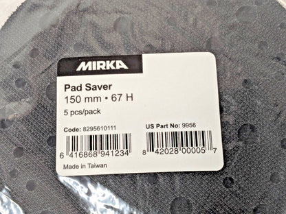 MIRKA Pad Savers 150 mm 67 Holes QTY 5 9956