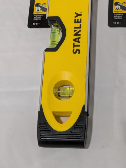 Stanley Magnetic 9" Long 3 Vial Torpedo Level Qty 3 43-511