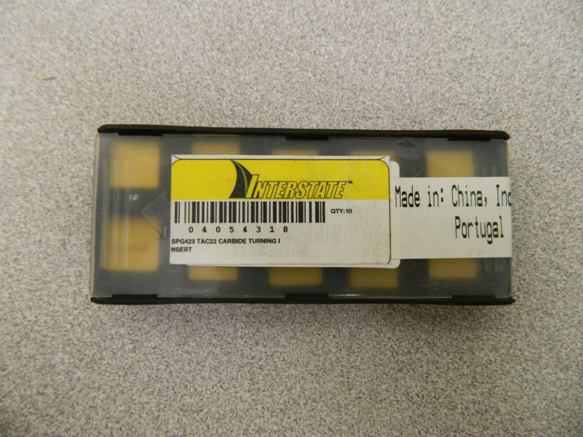 Interstate Turning Insert: SPG423 TAC22, Carbide  04054318