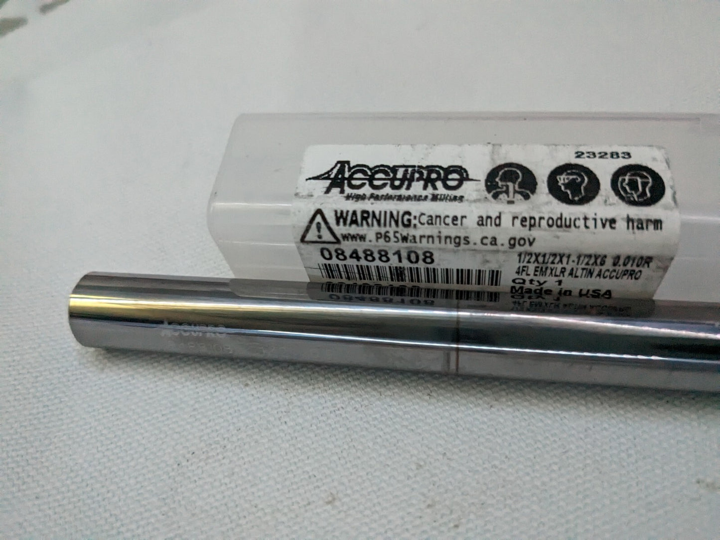 ACCUPRO Corner Radius End Mill: 1/2" Dia 4fl carbide 12183736