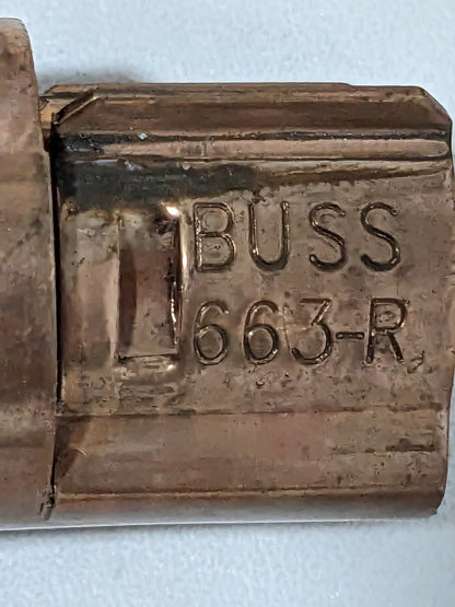 Bussmann Fuse Reducer, R Fuse Class, 60A Max. Amps, 600V Ac Max Qty 2 No.663-R
