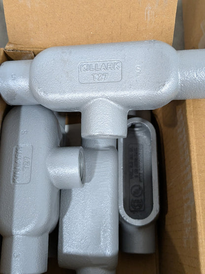 (5) Hubbell Rigid Iron Conduit Body: Form 7, T Body, 3/4" Trade, IMC T27