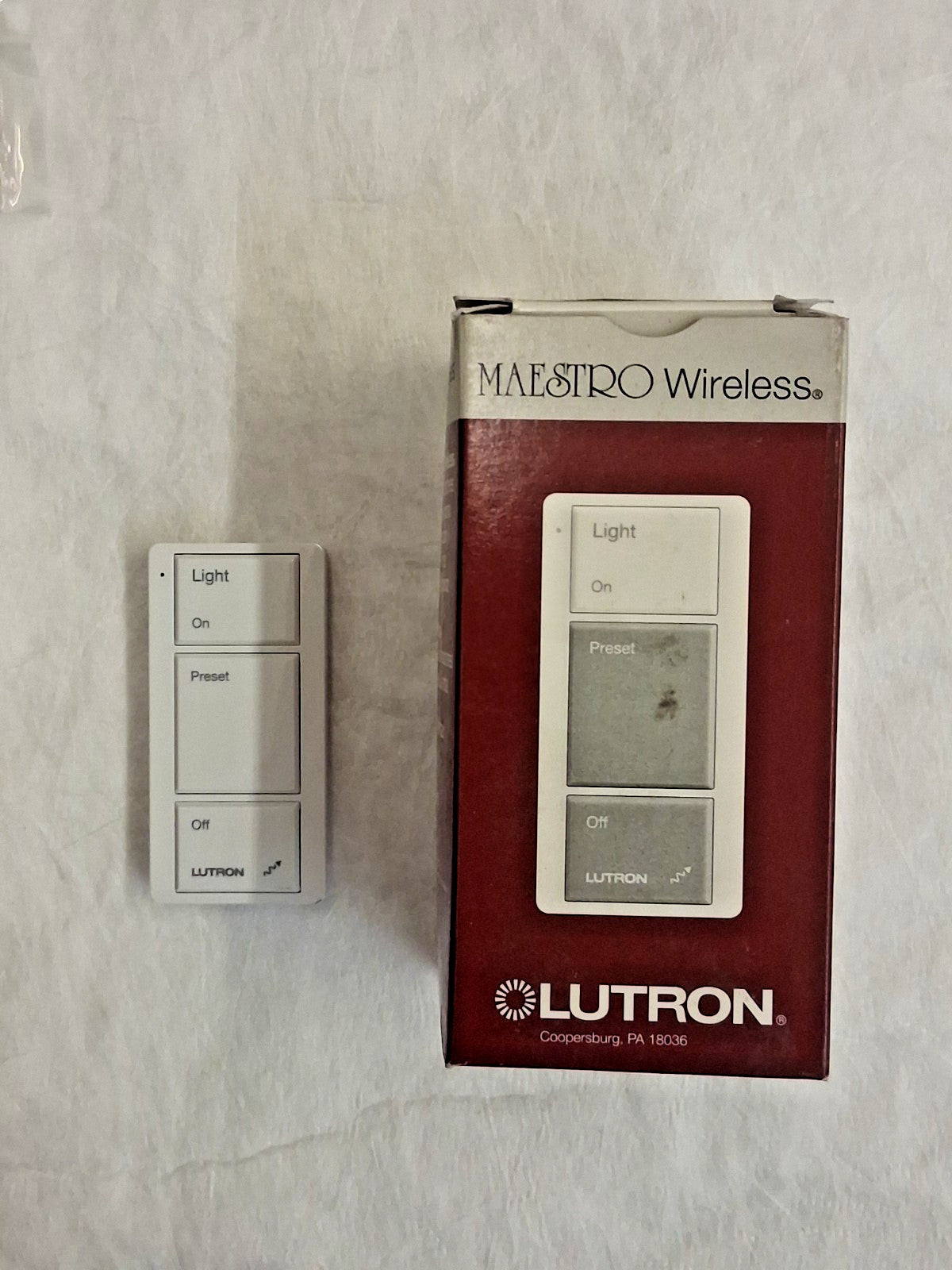 Lutron Maestro Pico Wireless Controller MRF2-3B-L-WH