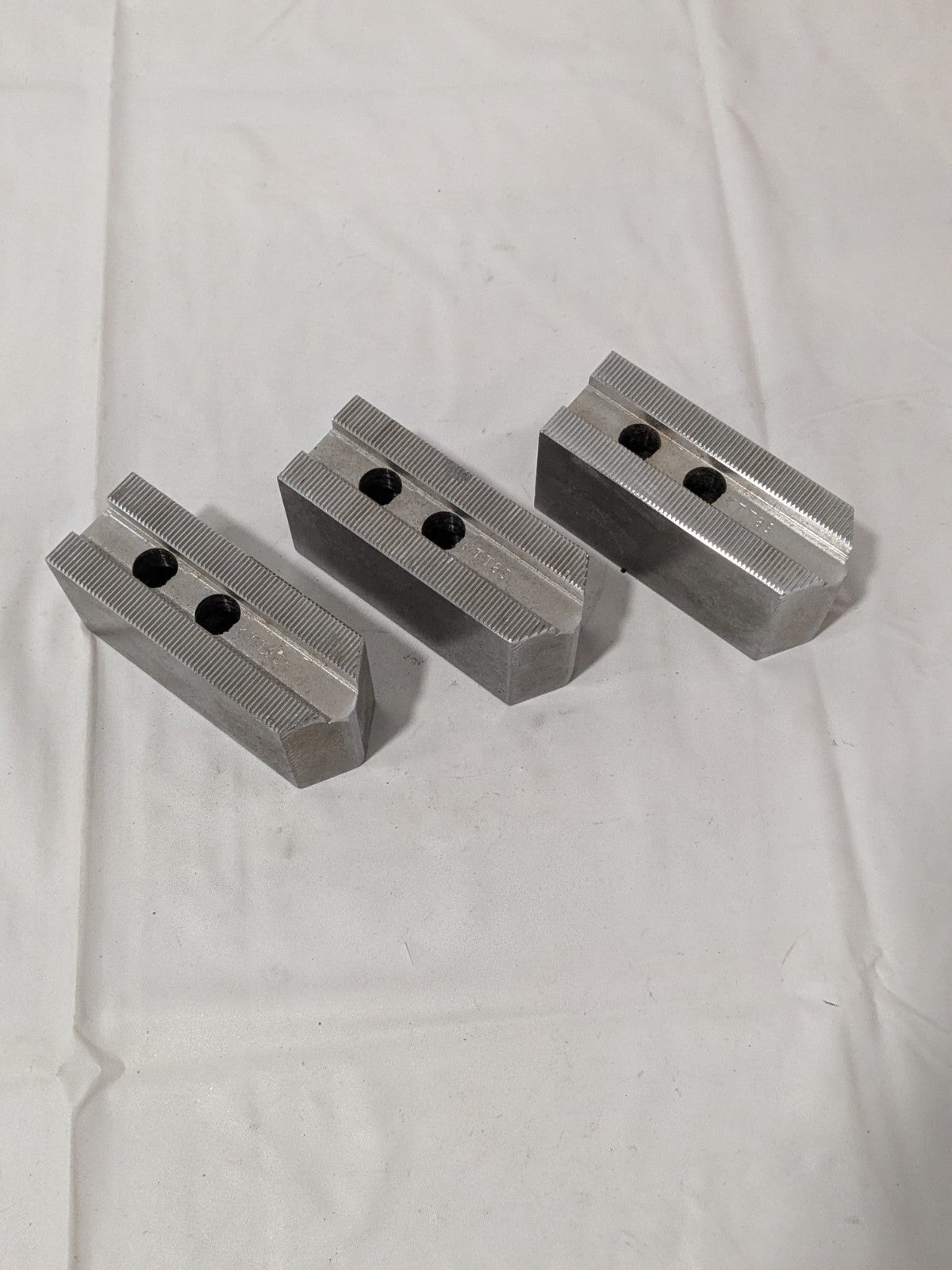 Abbott Soft Lathe Chuck Jaw: Serrated 1-1/2" OAW, 2" OAH, 4" OAL Qty 3 KTT8S