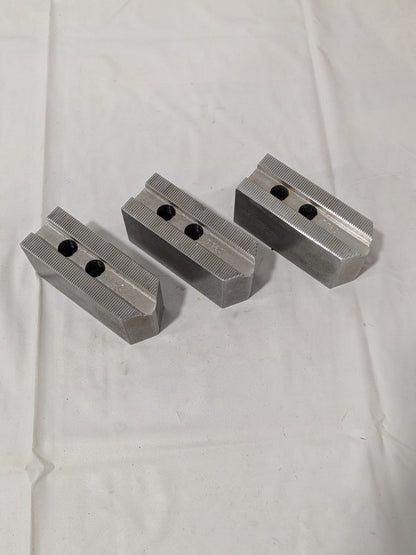 Abbott Soft Lathe Chuck Jaw: Serrated 1-1/2" OAW, 2" OAH, 4" OAL Qty 3 KTT8S