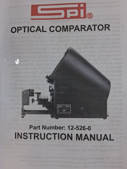 SPI Optical Comparator 12" Screen Dia Horizontal Orientation 12-526-0