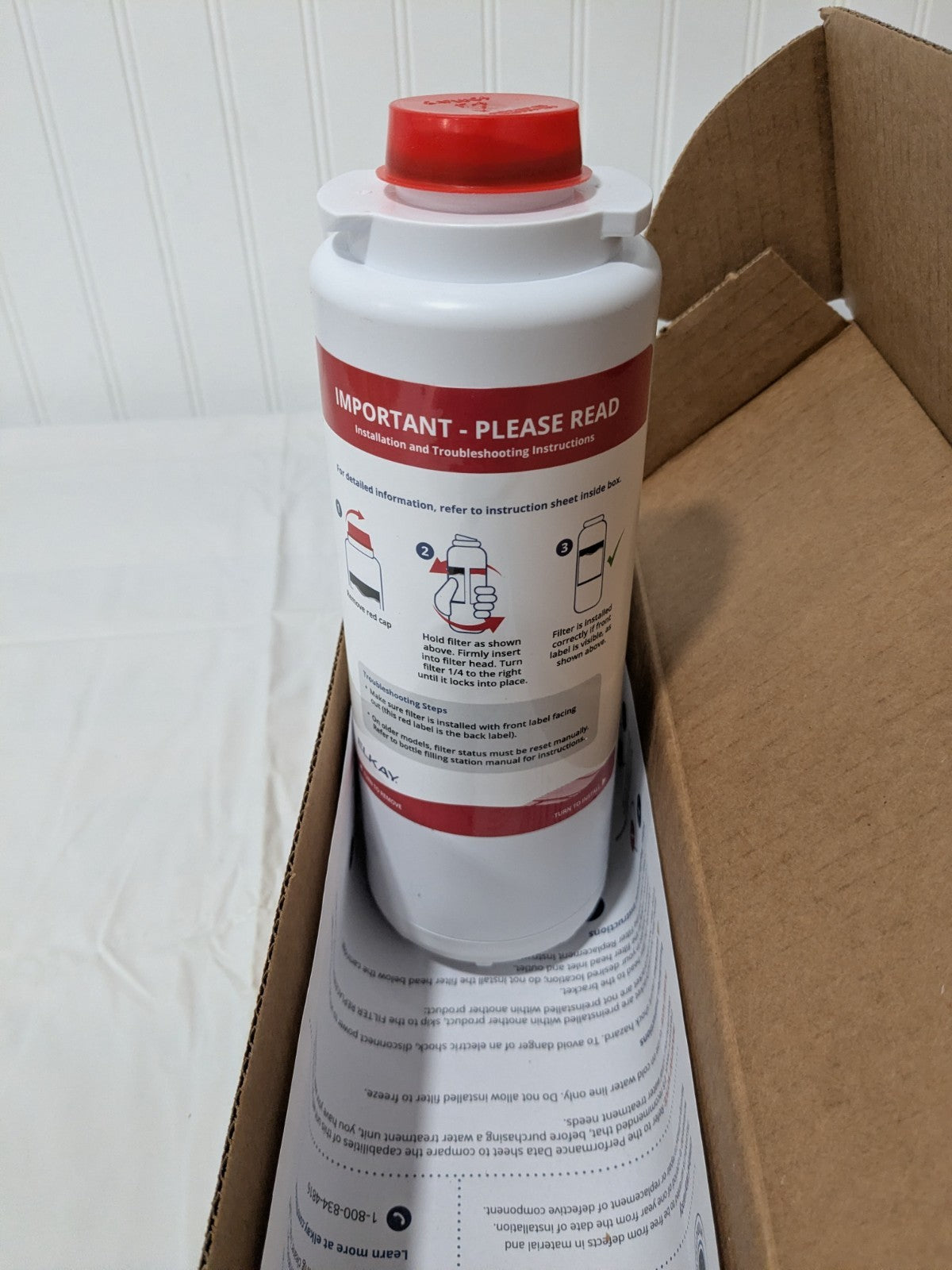 ELKAY Plumbing Cartridge Filter: 3-1/4" OD, 9-1/2" Long, 0.5 micron 51300C