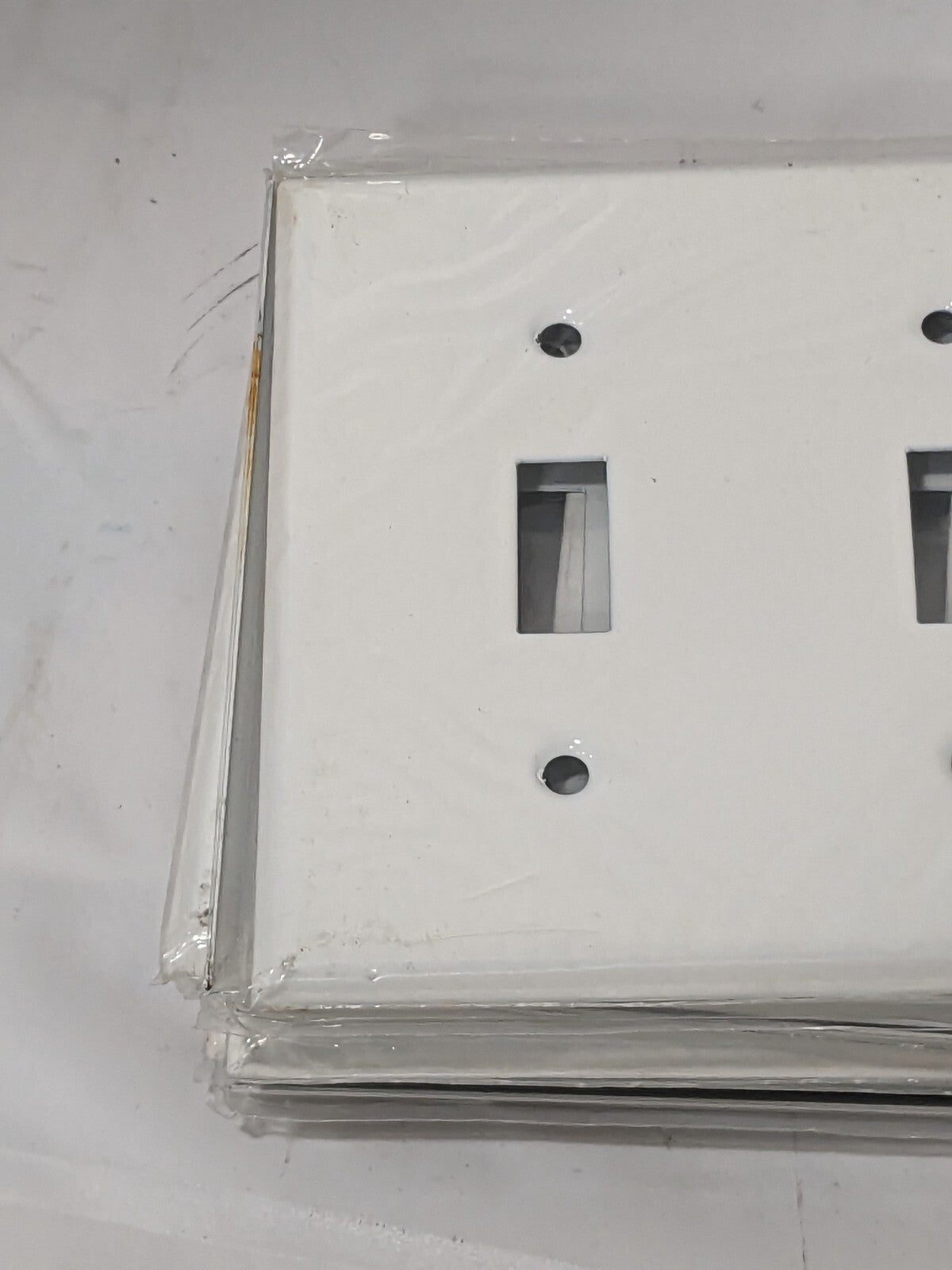 United Electric 4 Gang Steel White Toggle Plate QTY 10 US86074