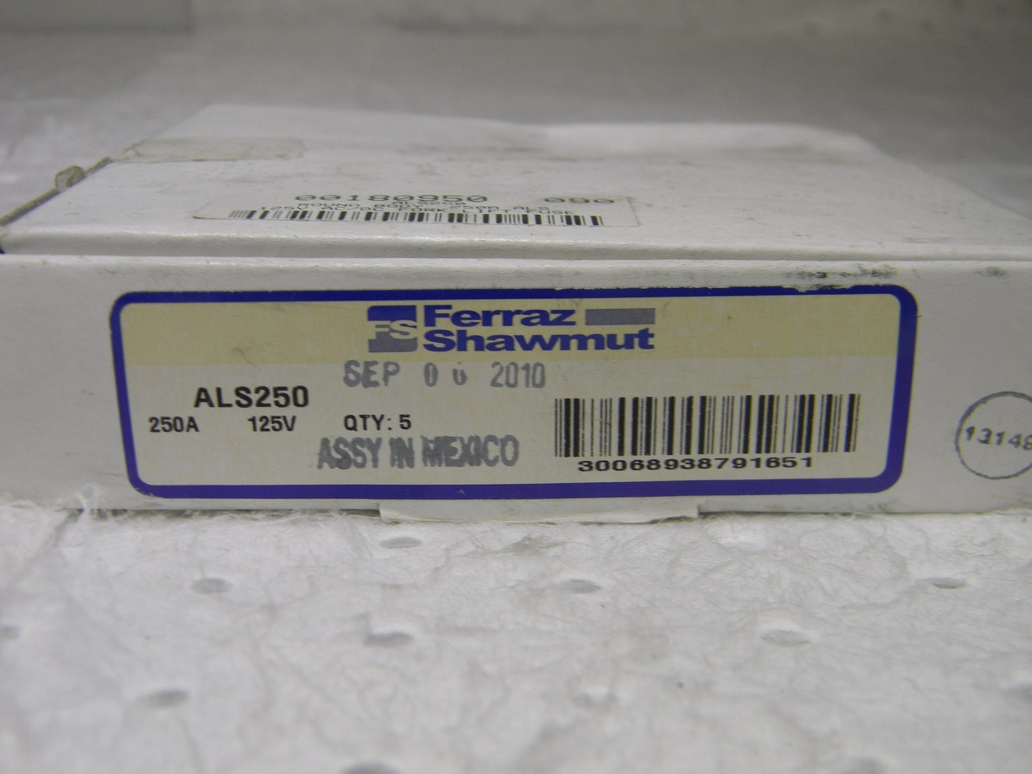 Ferraz Shamut Time Delay Ceramic Limiter Fuse 250A 125AC/DC Qty 3 ALS250
