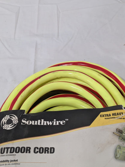 SOUTHWIRE Extension Cord: Outdoor Use, 50 ft Lg, 5-15P, 10/3, SJTW 26480054