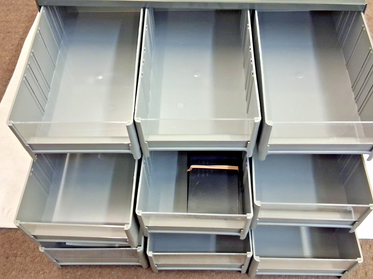 Akro-Mills 9 Drawer Small Parts Modular Steel Frame Storage Cabinet 19909