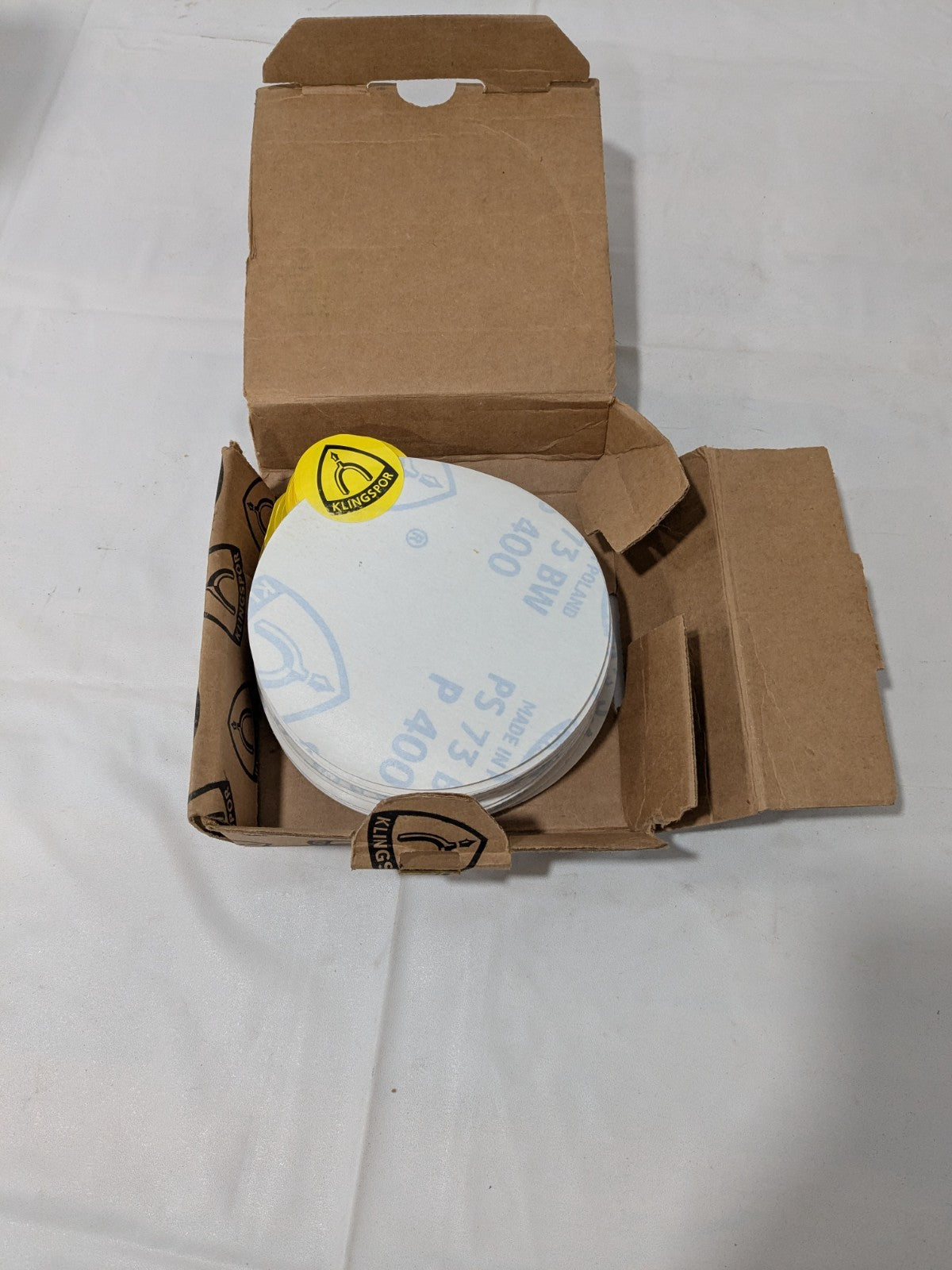 Klingspor 5" 400G NO HOLE PSA DISC Box of 100 073P400W-12700T