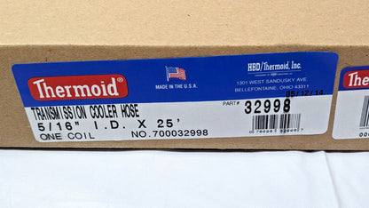 Thermoid Transmission Cooler Hose 5/16" X 25 Feet 32998