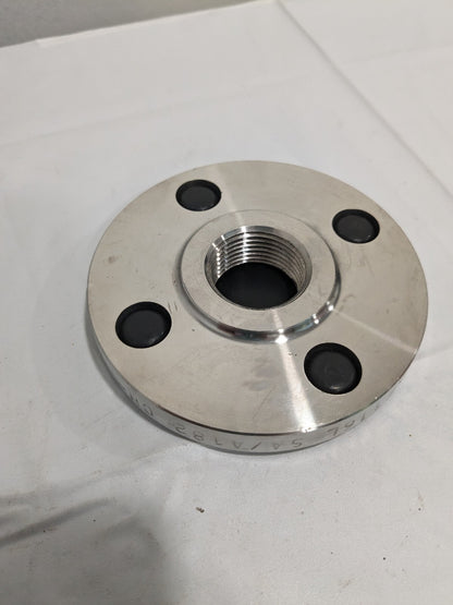 MERIT BRASS 1" Pipe, 4-1/4" OD, Stainless Steel, Threaded Pipe Flange