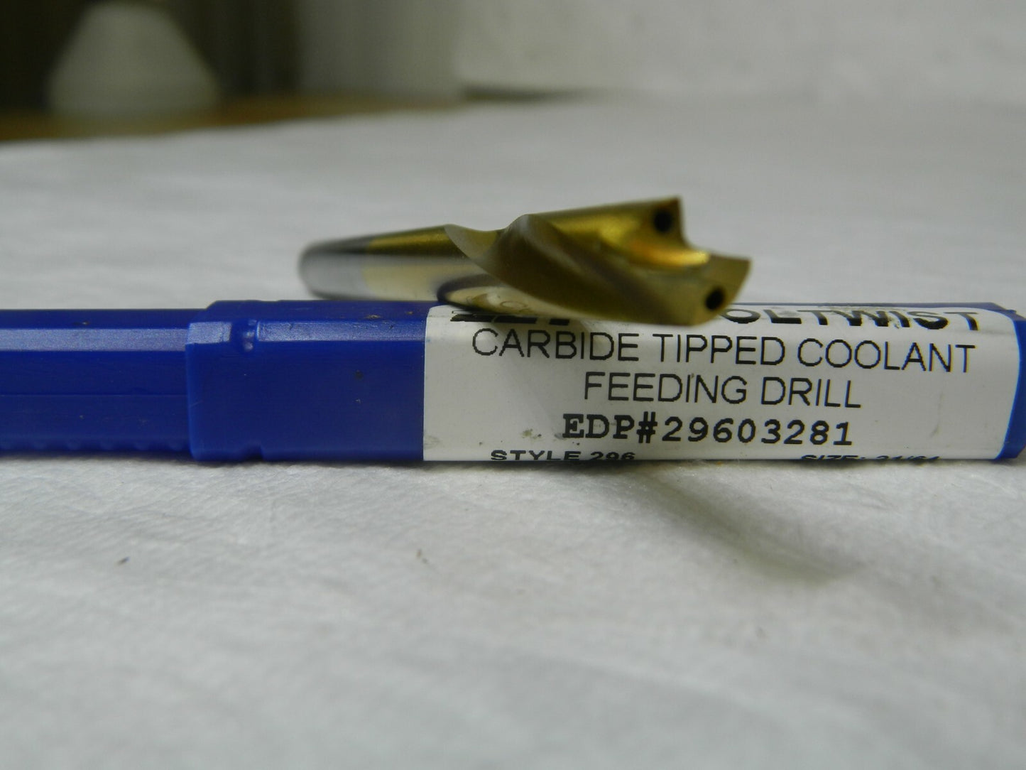 CJT KoolTwist Coolant Thru Drill Bit 21/64" Carbide Tip 135º TiN 2FL 29603281
