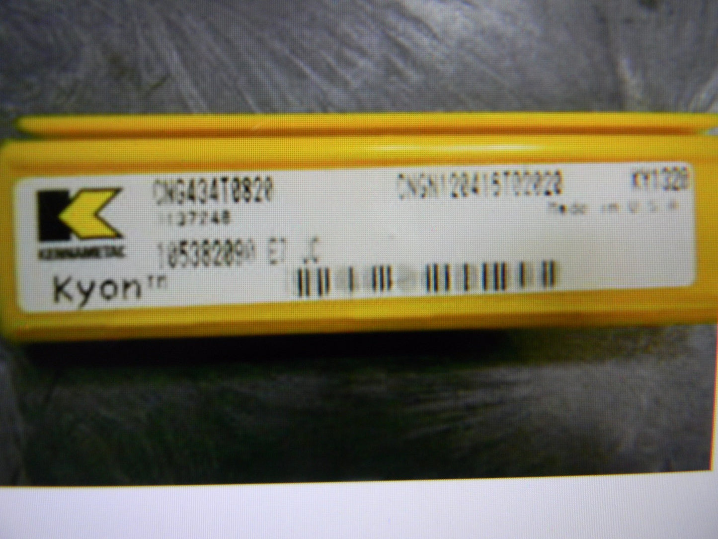 Kennametal Kyon Ceramic Inserts CNG434T0820 Grade KY1320 Qty. 5