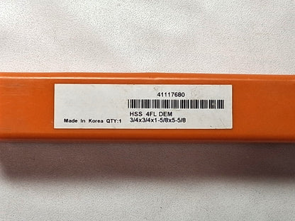 Hertel Square End Mill HSS 3/4" Dia 1-5/8" LOC 4Fl 41117680