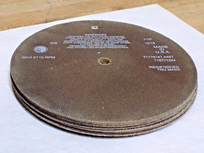 Tru-Maxx Reinforced Cutoff Wheel 10" Dia 46 Grit Alum. Oxide QTY  14 71179147