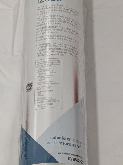 Pentair Plumbing Cartridge Filter: 3-1/4" OD, 20-3/4" Long, 0.5 micron EV961222