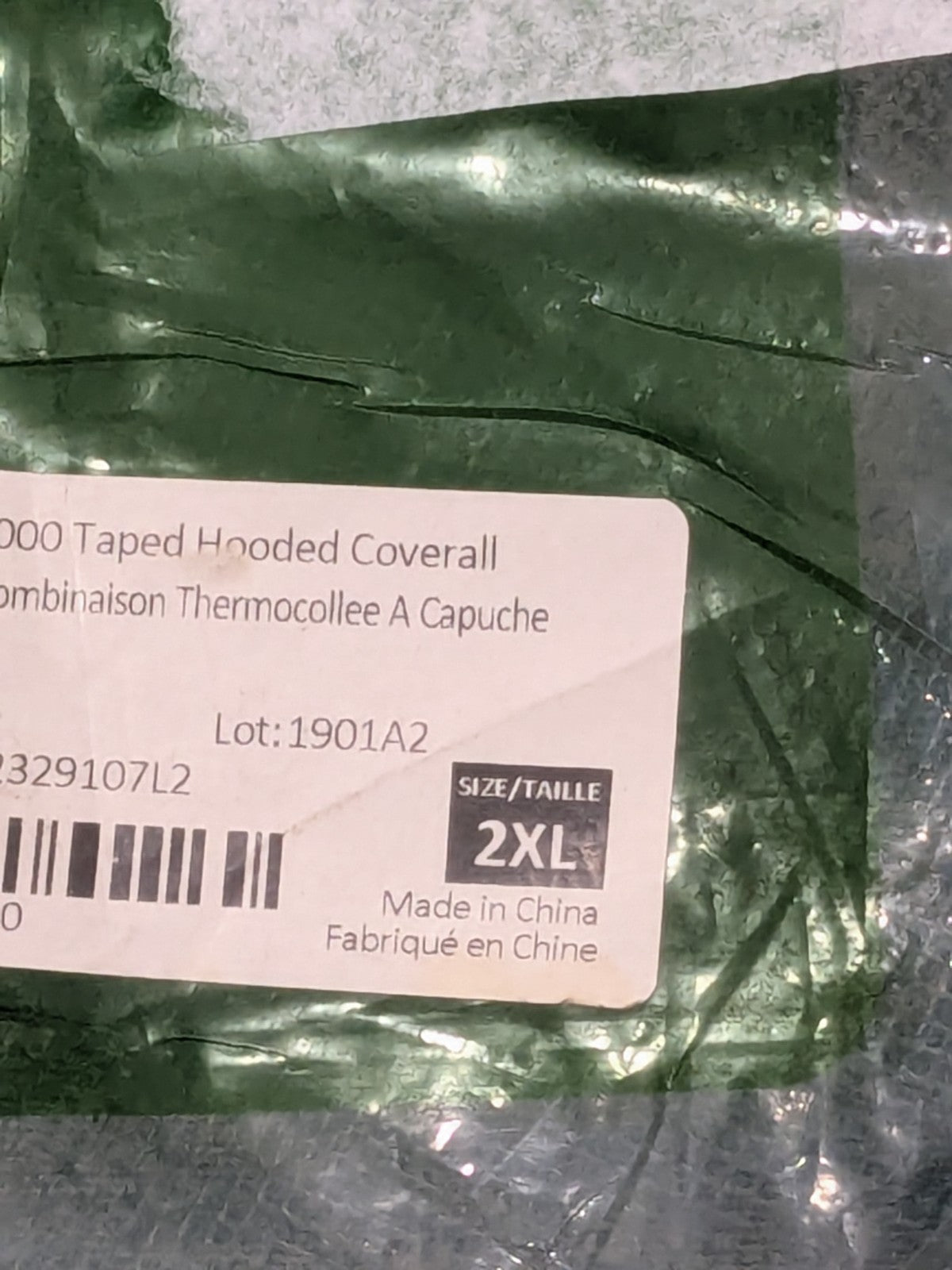 ANSELL Disposable Coverall: Chemical, Size 2X-Large GR40-T92-111-06 NO MASK