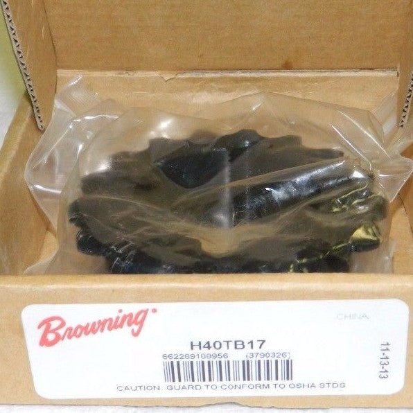 Browning Bushing Bore Roller Chain Sprocket 17T 1/2" Chain Pitch H40TB17 3790326
