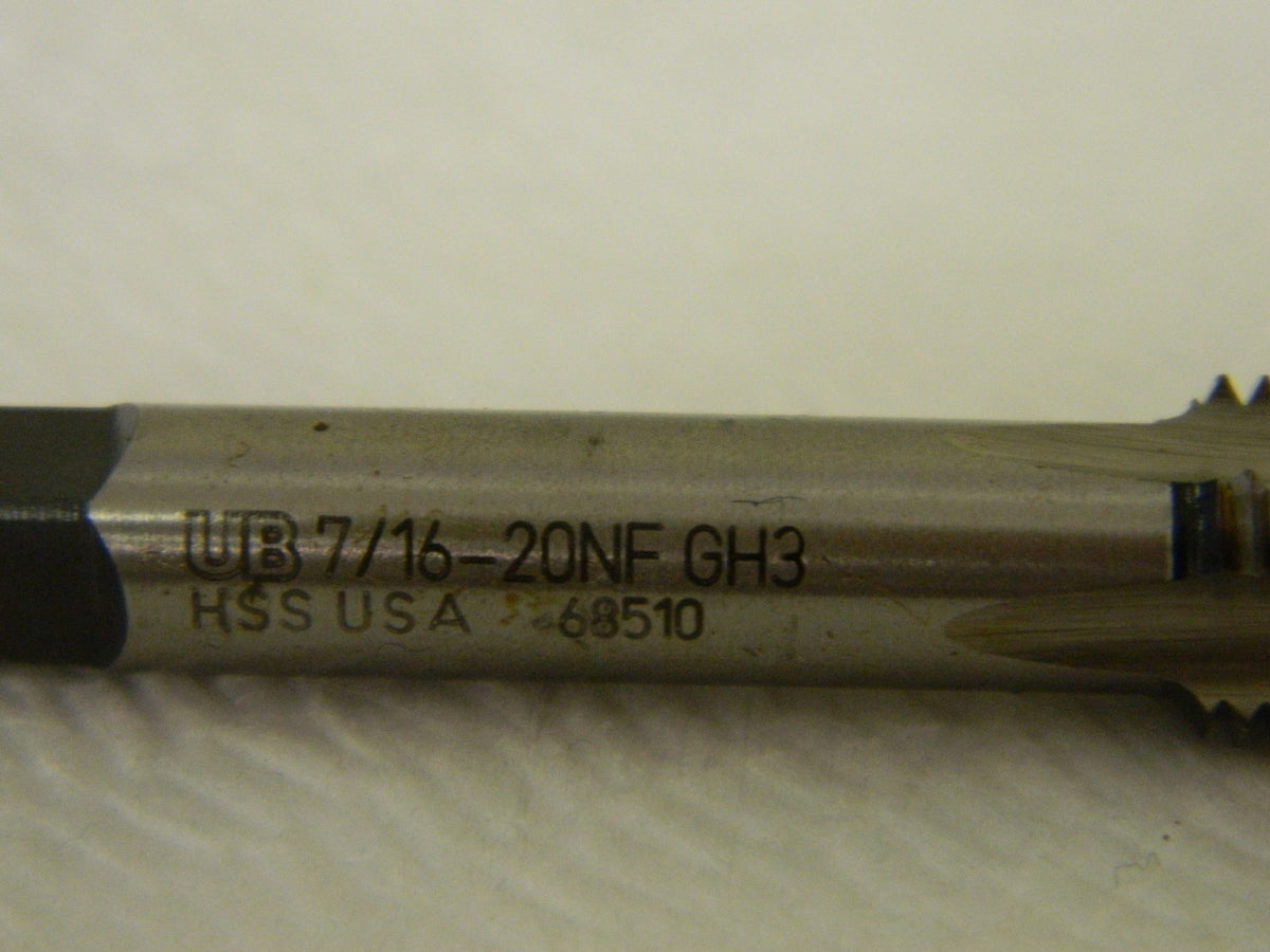 Union Butterfield Straight Fl Standard Hand Tap 7/16-20 UNF H3 4FL  QTY2 1010083