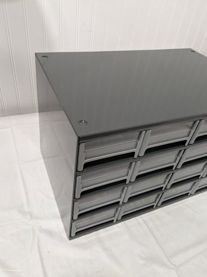 Akro-Mils 16 Drawer, Small Parts Modular Steel Frame Storage Cabinet 19416