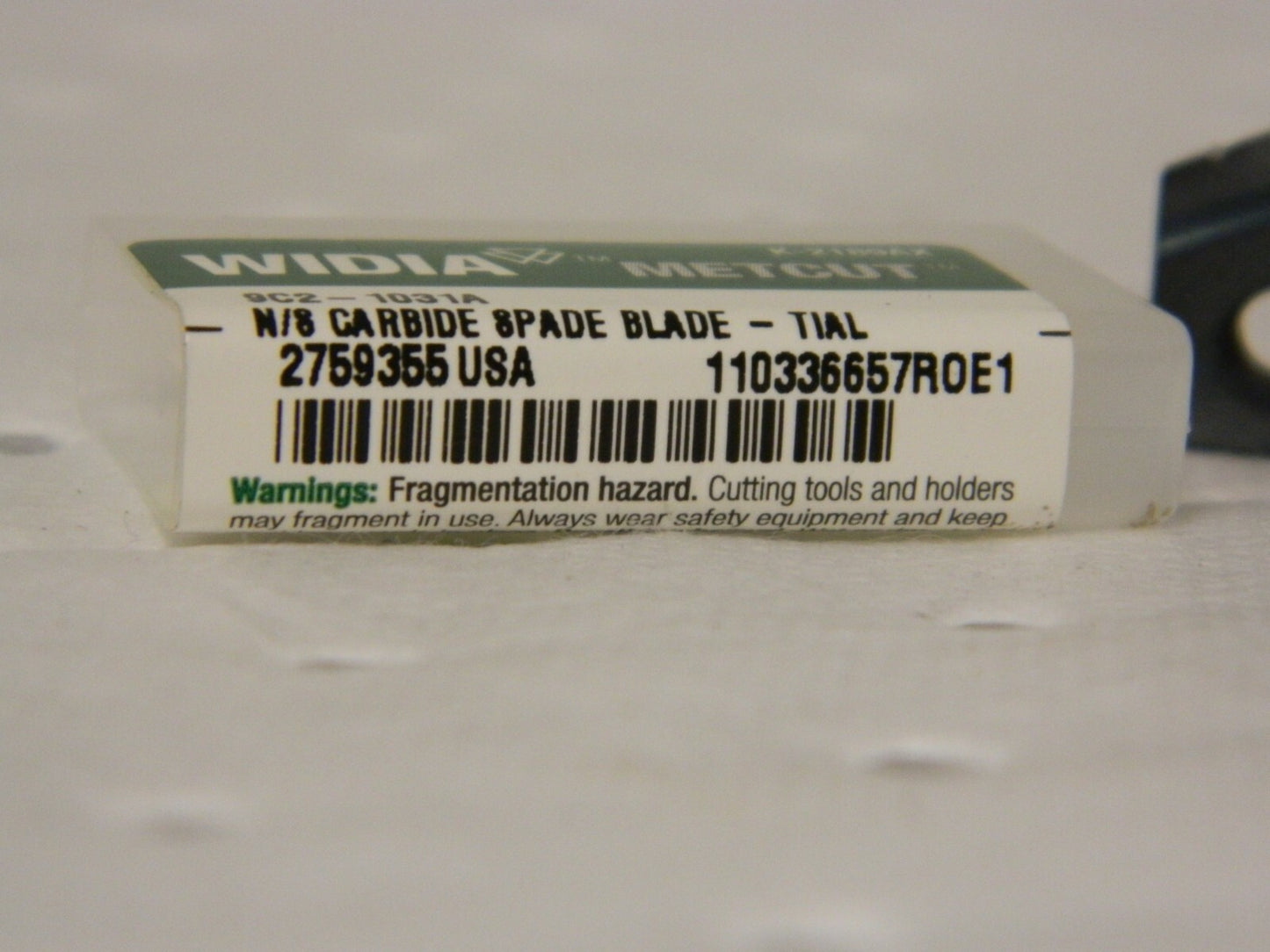 Widia Metcut Spade Blade 15/16" Series 2 TiALN N/8 Carbide 9C2-1031A
