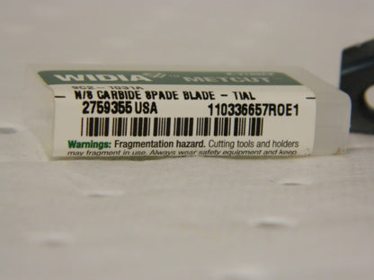 Widia Metcut Spade Blade 15/16" Series 2 TiALN N/8 Carbide 9C2-1031A
