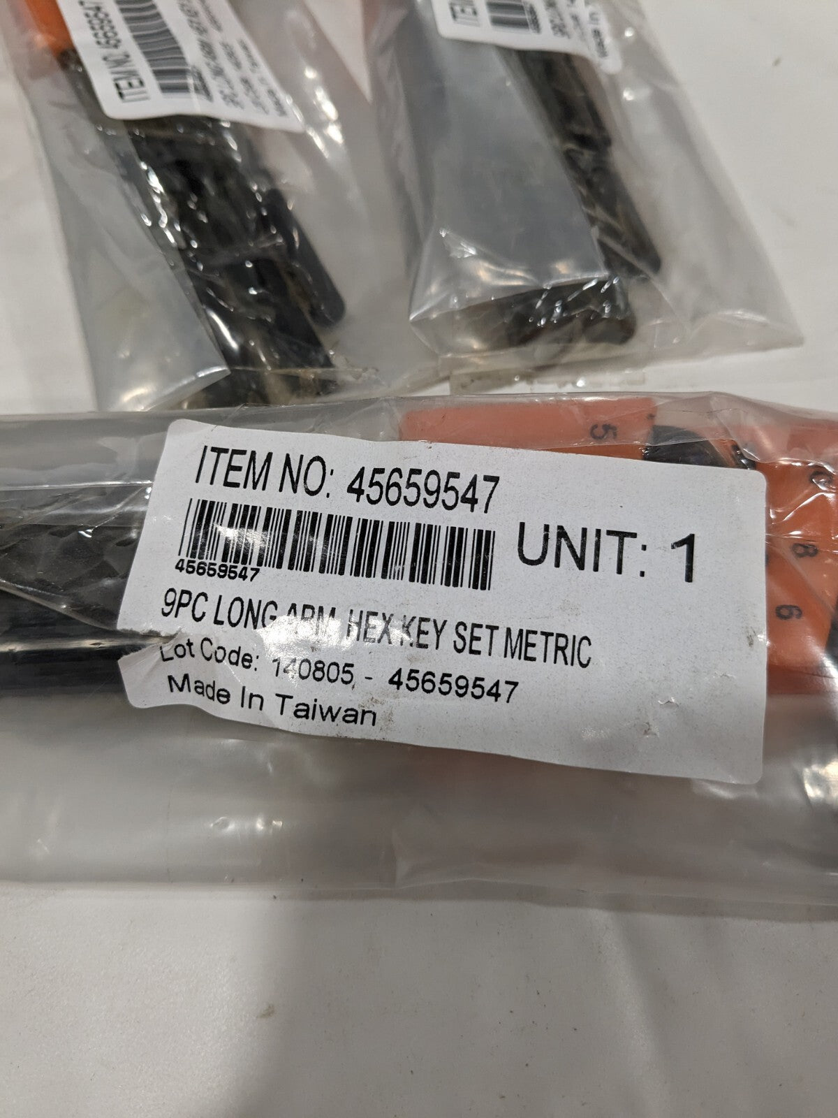 9 Pc Metric Long Arm Hex Key Set Qty 3 45659547