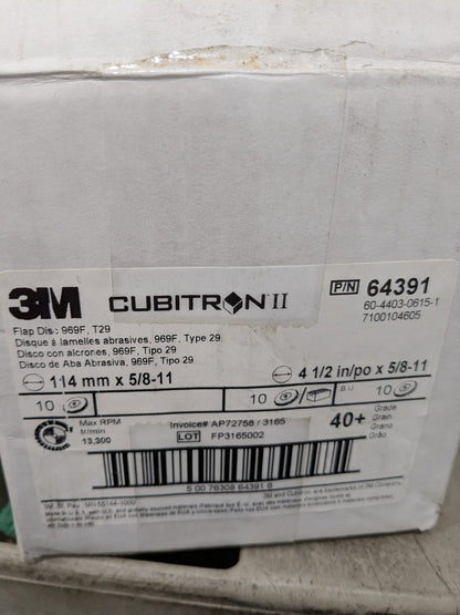3M Flap Disc: 4-1/2" Dia, Premium Ceramic Alumina, Type 29 Box of 10 710010