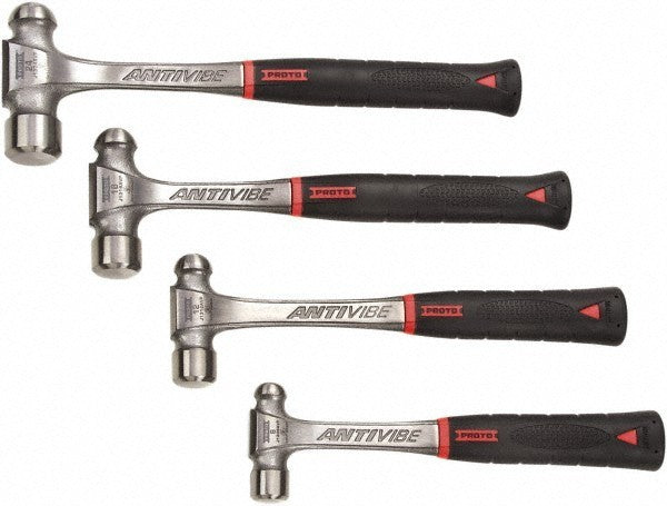 Proto 4 Piece 1/2, 3/4, 1, 1-1/2 Lb Head Weight Forged Steel Ball Pein Hammer