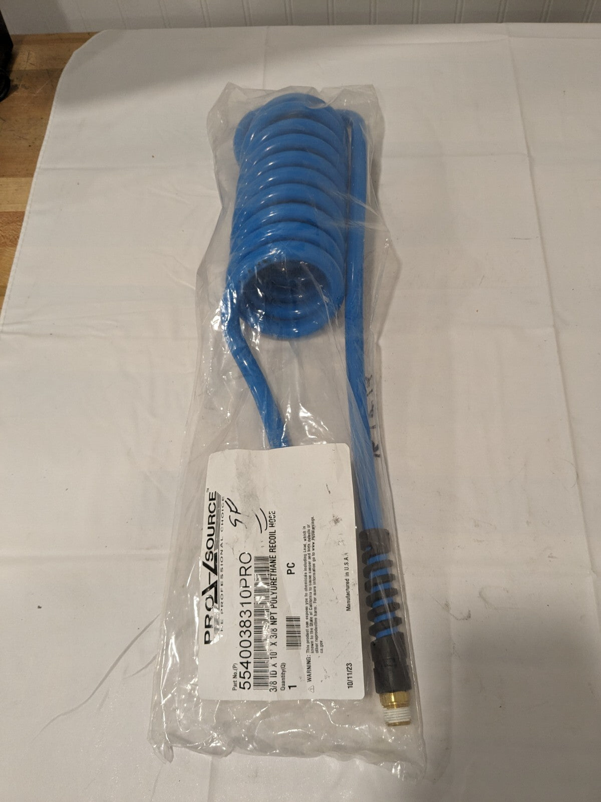 Pro-Source Coiled & Self Storing Hose 3/8" ID, 3/8 Thread, 10 ft L 5540038310PRO