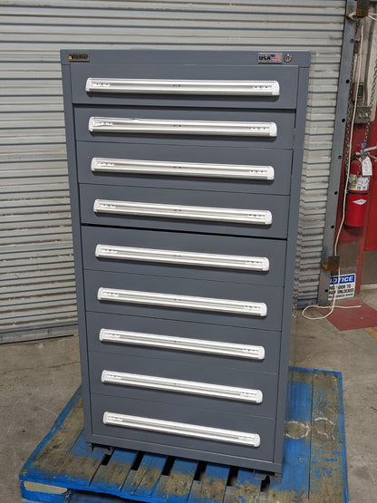 Vidmar Modular Storage Cabinet 9 Drawer 59" x 30" x 28" Scratch N