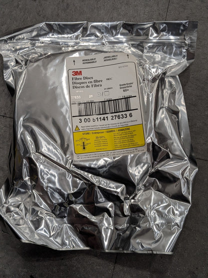3M Fiber Disc: 7" Disc Dia, 7/8" Hole, Arbor Hole, 60G Qty 25 7000028198