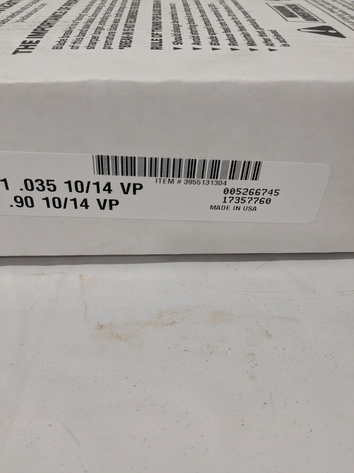 M.K. Morse Welded Bandsaw Blade 10' 10-1/2 L, 1" W, 10- 14 TPI Qty 2 3955131304